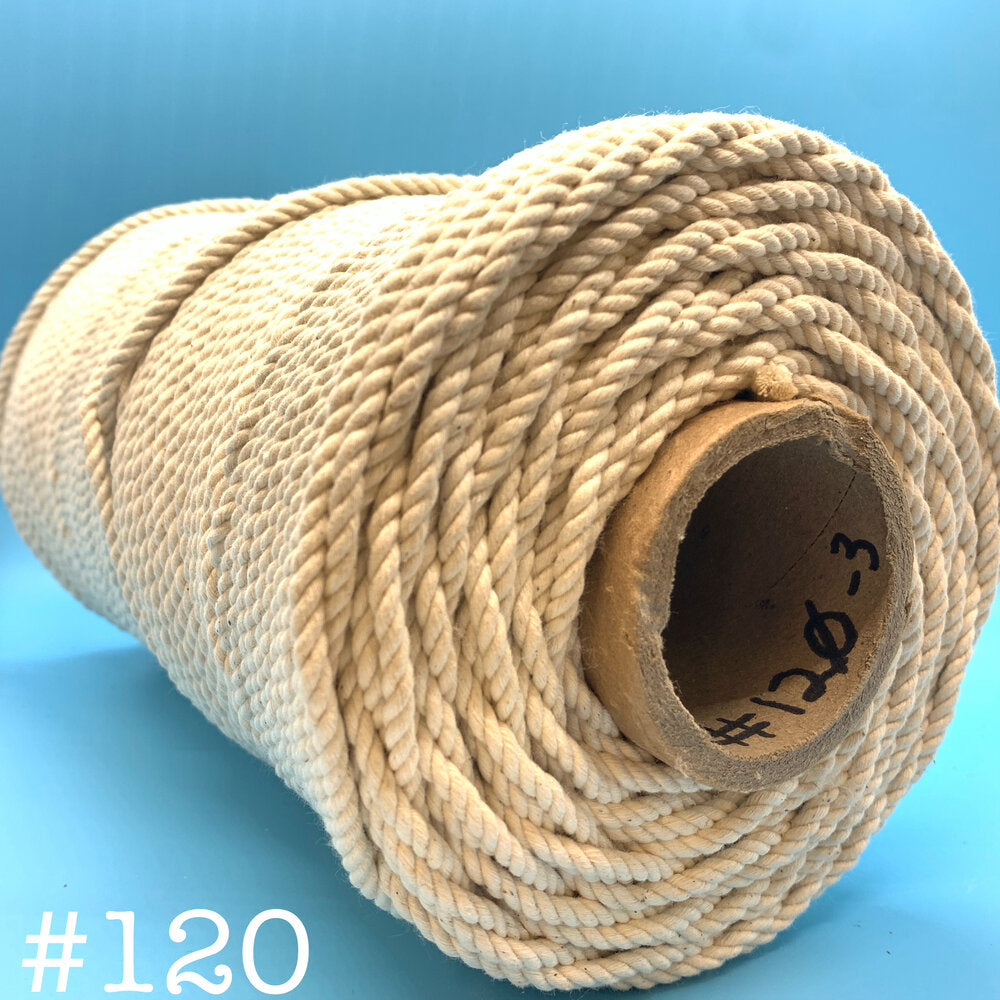 Cotton Rope, 3-stranded 3 mm X 20 m–12 mm X 100 m, YUTAKA MAKE